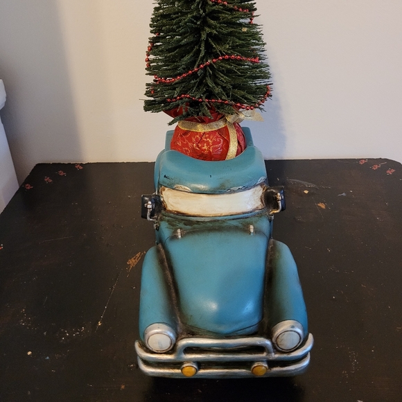 Vtg style Blue Truck And Christmas Tree - Picture 2 of 13